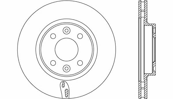 Open parts BDA2717.20 Front brake disc ventilated BDA271720