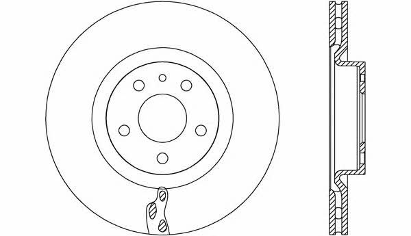 Open parts BDA2720.20 Front brake disc ventilated BDA272020