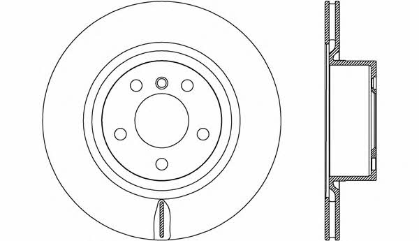 Open parts BDR2630.20 Rear ventilated brake disc BDR263020