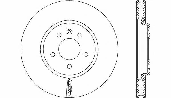 Open parts BDR2668.20 Front brake disc ventilated BDR266820