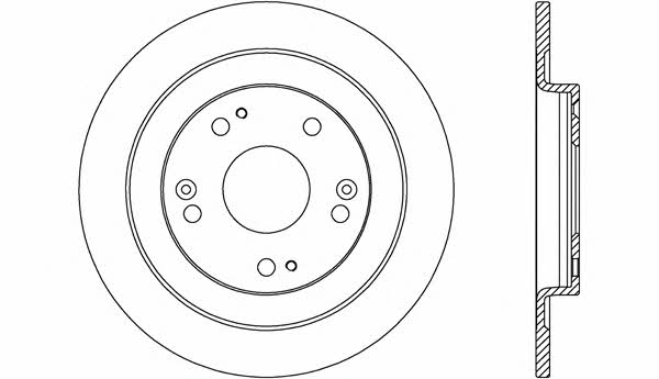 Open parts BDA2685.10 Rear brake disc, non-ventilated BDA268510