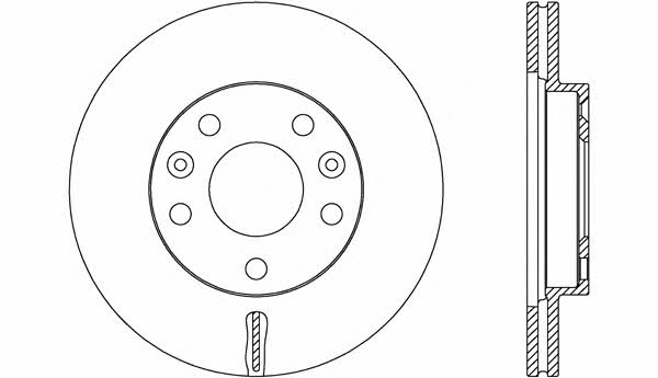 Open parts BDA2656.20 Front brake disc ventilated BDA265620