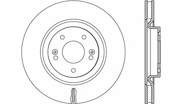 Open parts BDR2606.20 Front brake disc ventilated BDR260620