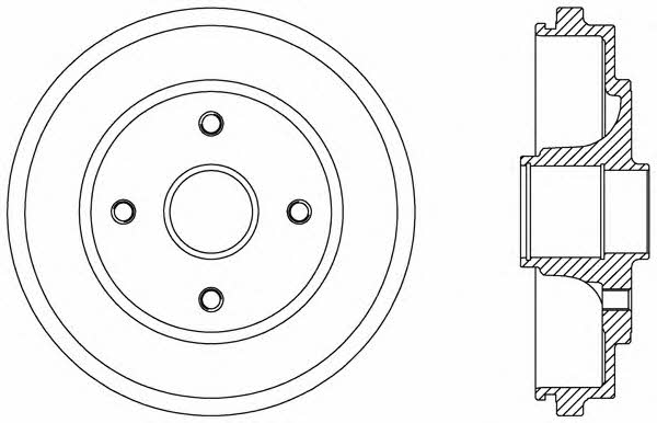 Open parts BAD9076.30 Rear brake drum BAD907630