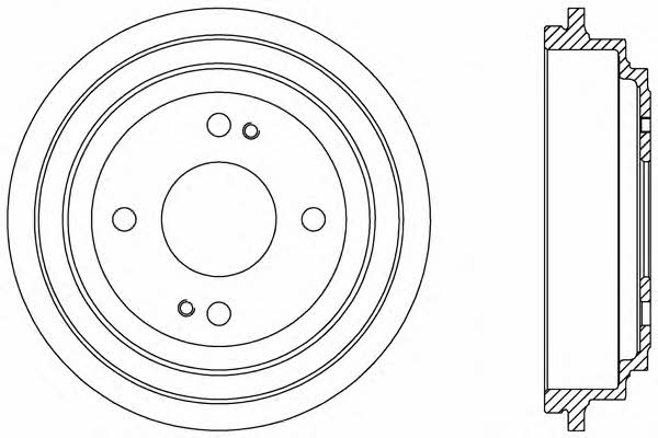 Open parts BAD9080.10 Rear brake drum BAD908010