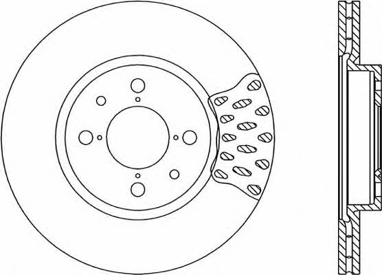 Open parts BDA1146.20 Front brake disc ventilated BDA114620