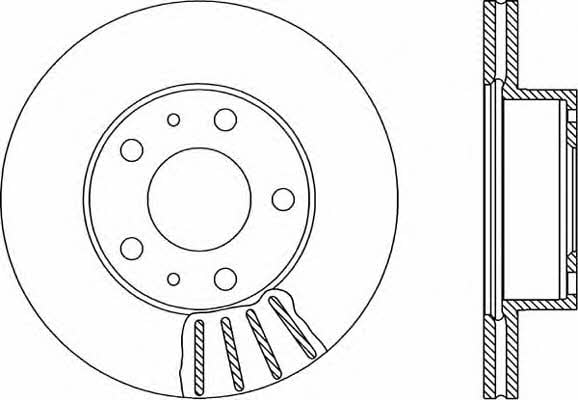 Open parts BDA1151.20 Front brake disc ventilated BDA115120