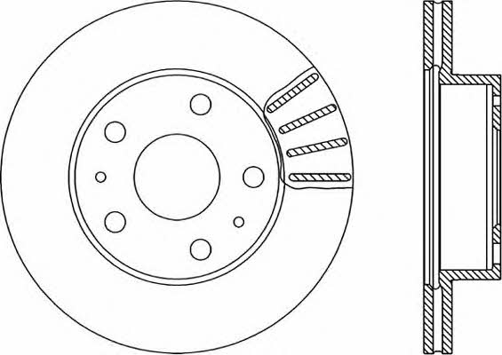 Open parts BDA1152.20 Front brake disc ventilated BDA115220