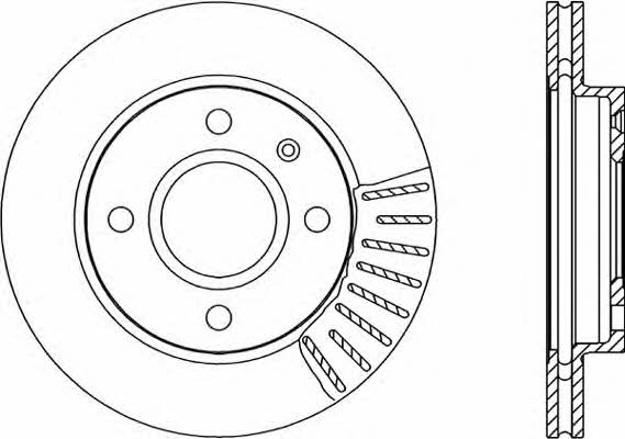 Open parts BDA1176.20 Front brake disc ventilated BDA117620