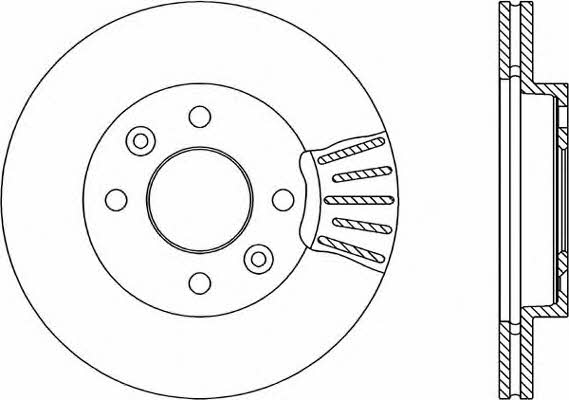Open parts BDA1450.20 Front brake disc ventilated BDA145020