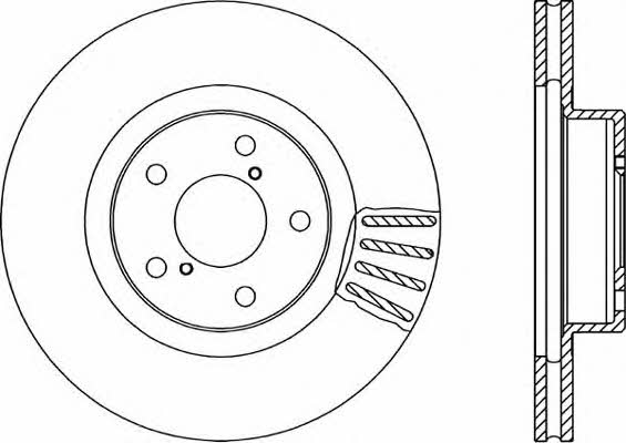 Open parts BDA1493.20 Front brake disc ventilated BDA149320