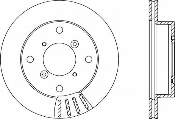 Open parts BDA1505.20 Front brake disc ventilated BDA150520