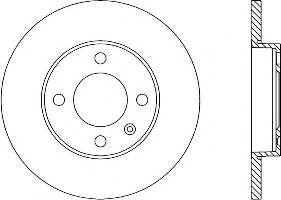 Open parts BDA1574.10 Unventilated front brake disc BDA157410
