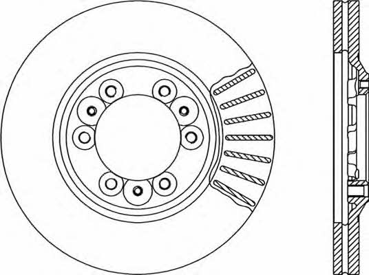 Open parts BDA1672.20 Front brake disc ventilated BDA167220