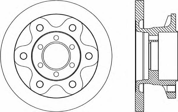 Open parts BDA1690.10 Unventilated front brake disc BDA169010