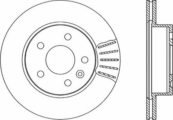 Open parts BDA1704.20 Front brake disc ventilated BDA170420