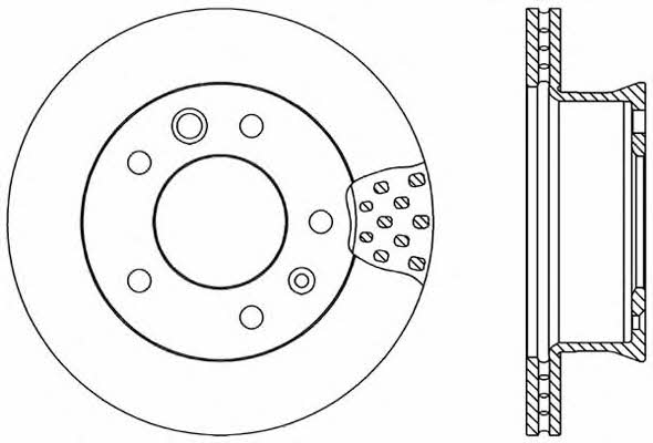 Open parts BDA1706.20 Front brake disc ventilated BDA170620