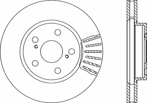 Open parts BDA1725.20 Front brake disc ventilated BDA172520
