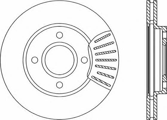 Open parts BDA1739.20 Front brake disc ventilated BDA173920