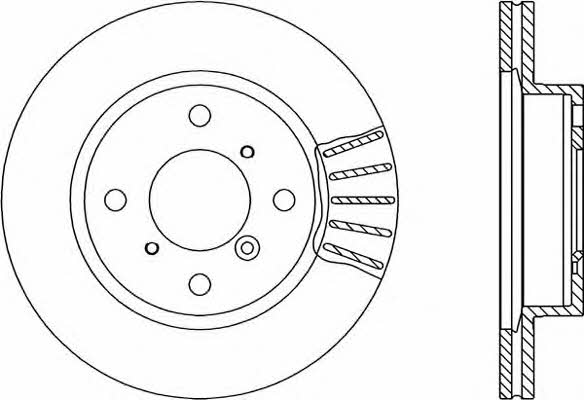 Open parts BDA1822.20 Front brake disc ventilated BDA182220
