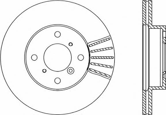 Open parts BDA1823.20 Front brake disc ventilated BDA182320