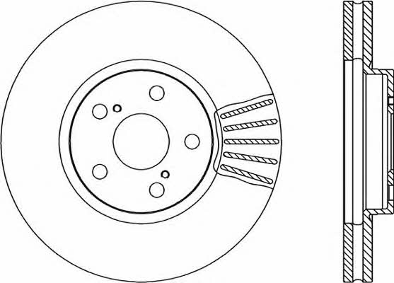 Open parts BDA1829.20 Front brake disc ventilated BDA182920