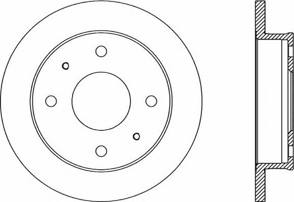 Open parts BDA1858.10 Unventilated front brake disc BDA185810
