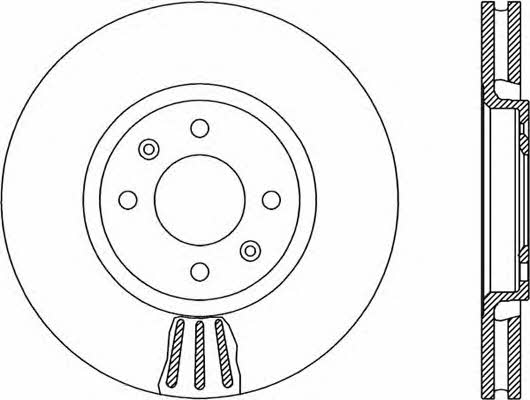 Open parts BDA1865.20 Front brake disc ventilated BDA186520
