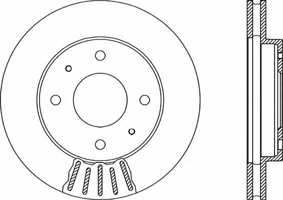 Open parts BDA1870.20 Front brake disc ventilated BDA187020