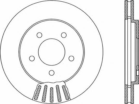 Open parts BDA1871.20 Front brake disc ventilated BDA187120