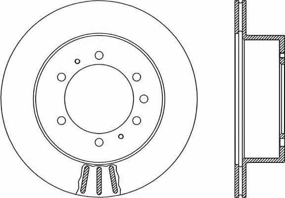 Open parts BDA1884.20 Rear ventilated brake disc BDA188420