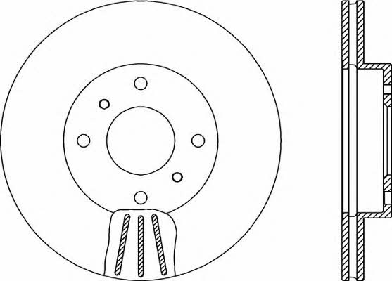 Open parts BDA1885.20 Front brake disc ventilated BDA188520