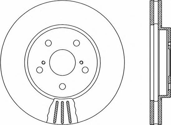 Open parts BDA1982.20 Front brake disc ventilated BDA198220