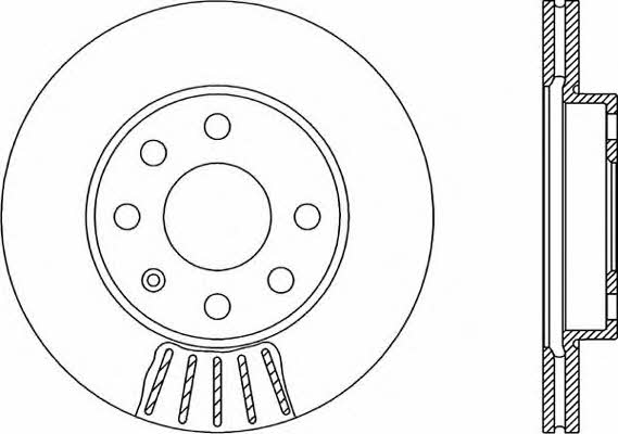 Open parts BDA1983.20 Front brake disc ventilated BDA198320