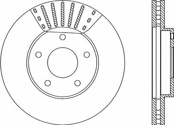 Open parts BDA1986.20 Front brake disc ventilated BDA198620