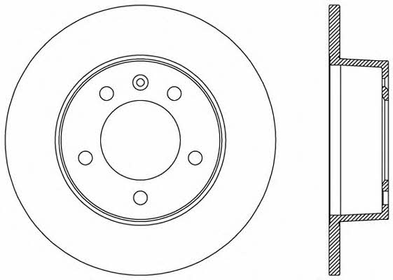 Open parts BDA2001.10 Rear brake disc, non-ventilated BDA200110
