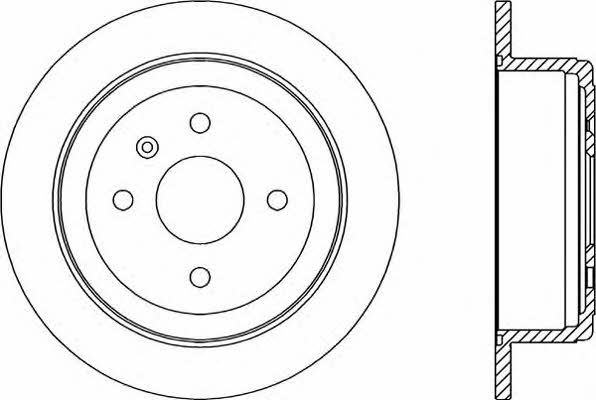 Open parts BDA2012.10 Rear brake disc, non-ventilated BDA201210