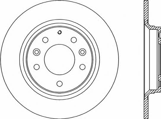 Open parts BDA2023.10 Rear brake disc, non-ventilated BDA202310