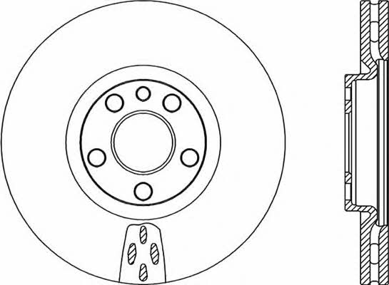 Open parts BDA2052.20 Front brake disc ventilated BDA205220