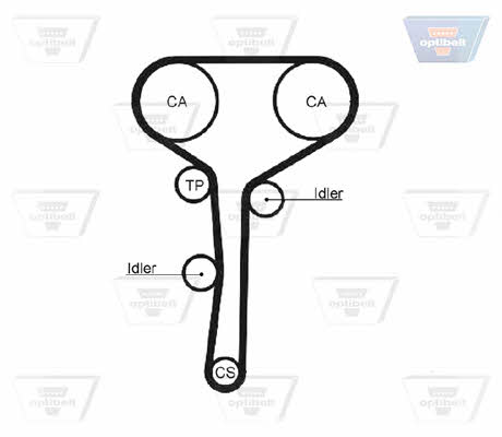 Timing belt Optibelt ZRK 1183