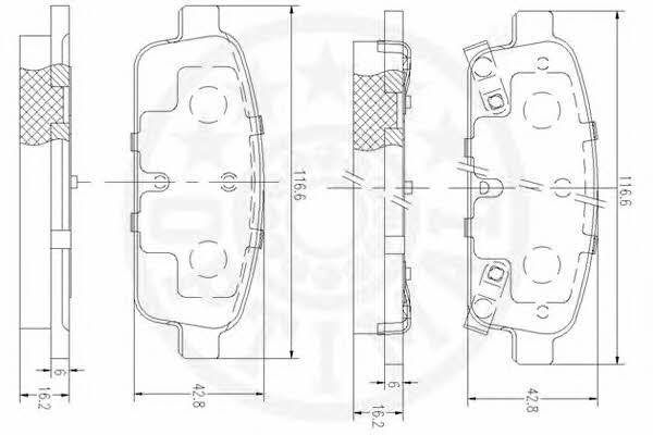 Optimal 12398 Brake Pad Set, disc brake 12398