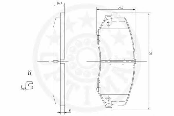 Optimal 12422 Brake Pad Set, disc brake 12422