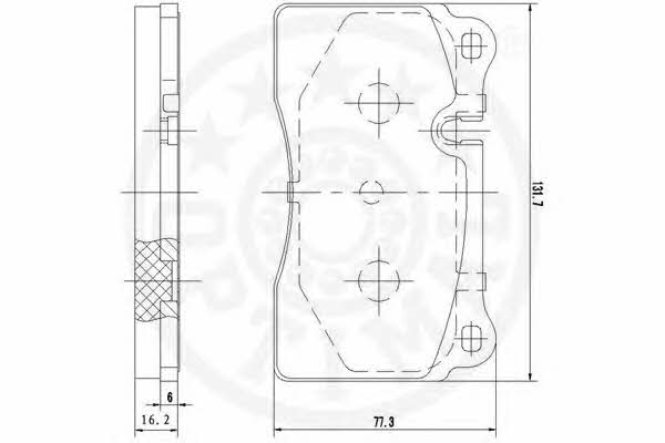 Optimal 12477 Brake Pad Set, disc brake 12477