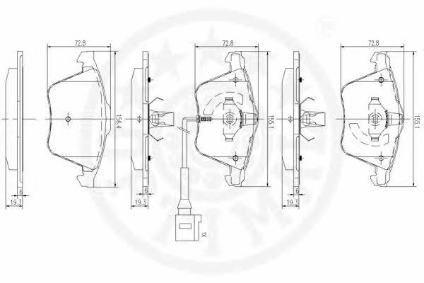 Optimal 12532 Brake Pad Set, disc brake 12532