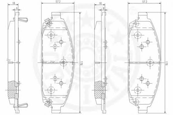 Optimal 12579 Brake Pad Set, disc brake 12579