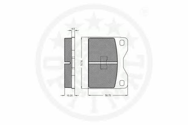 Optimal 2150/15 Brake Pad Set, disc brake 215015