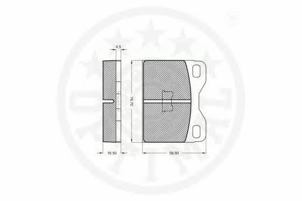 Optimal 2150/16.5 Brake Pad Set, disc brake 2150165