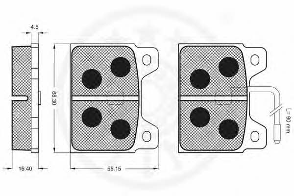 Optimal 9118 Brake Pad Set, disc brake 9118