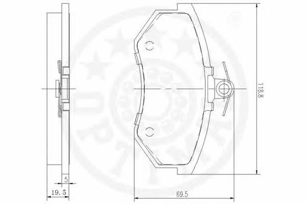 Optimal 9271 Brake Pad Set, disc brake 9271