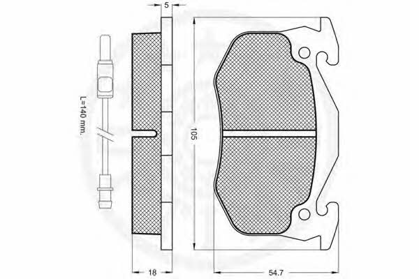 Optimal 9352 Brake Pad Set, disc brake 9352